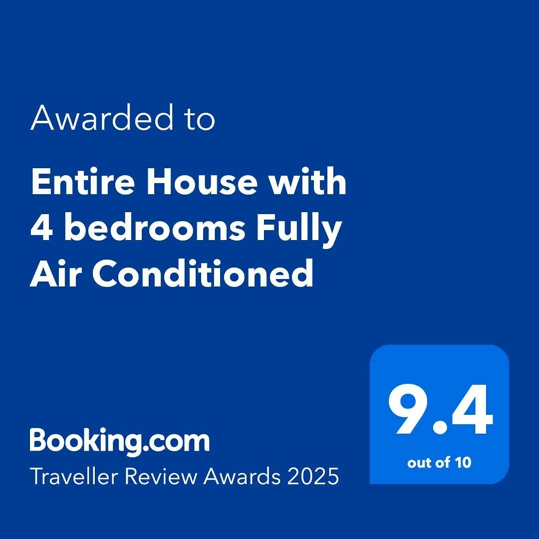 Entire House With 4 Bedrooms Fully Air Conditioned location